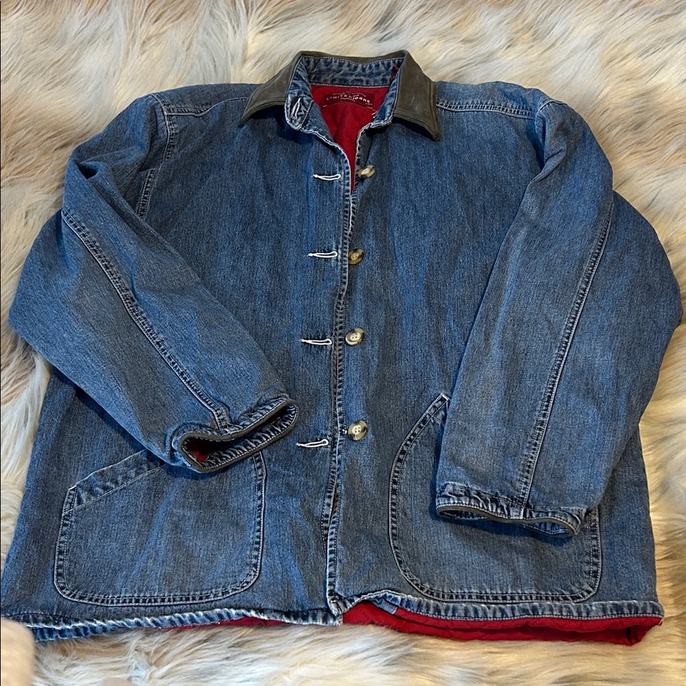 Vintage denim bomber jacket